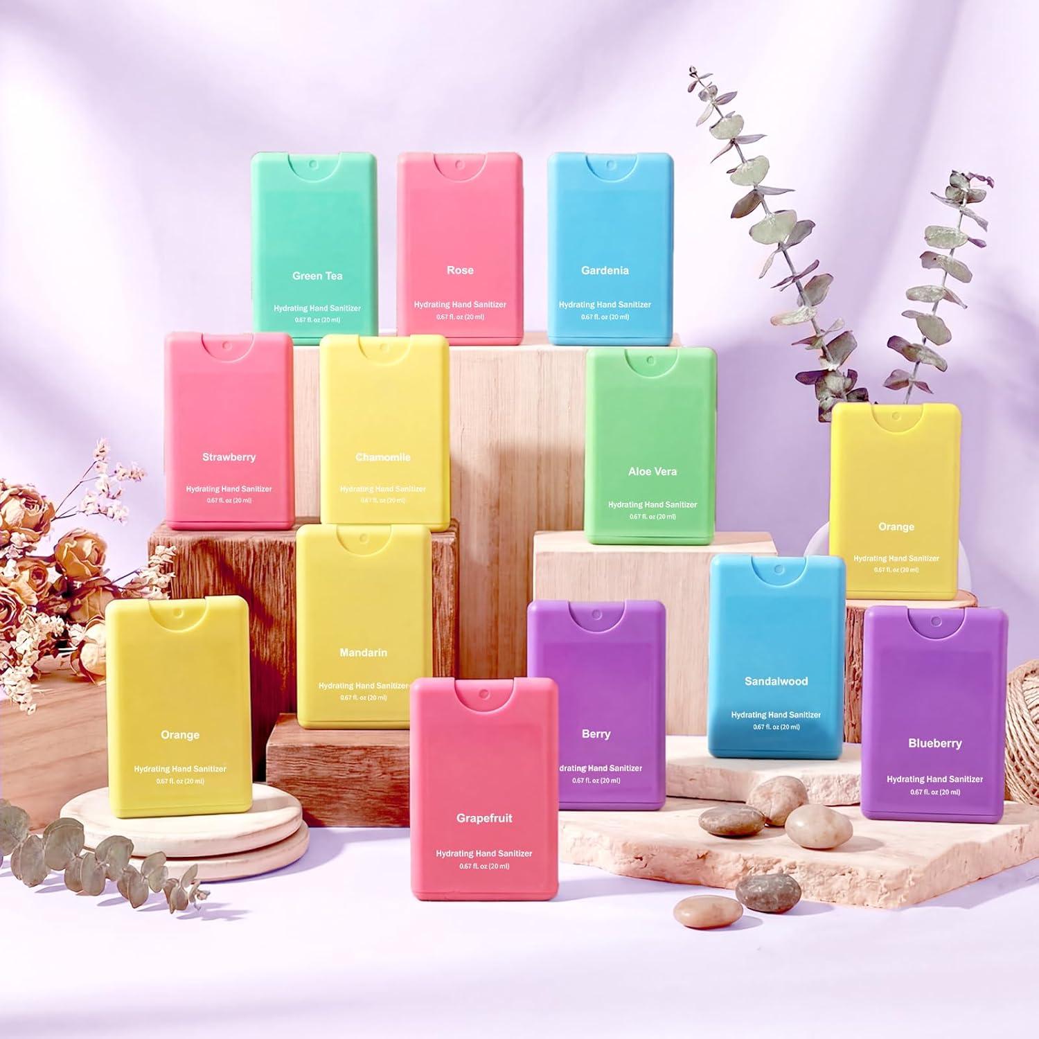 Frienda 48 Pcs Hydrating Hand Sanitizer Spray Bulk Nurses Teacher Gifts Travel Size Power Mist Portable Hand Sanitizer Spray Appreciation Gift for Women Mom Friend Staff Graduation Party Favor