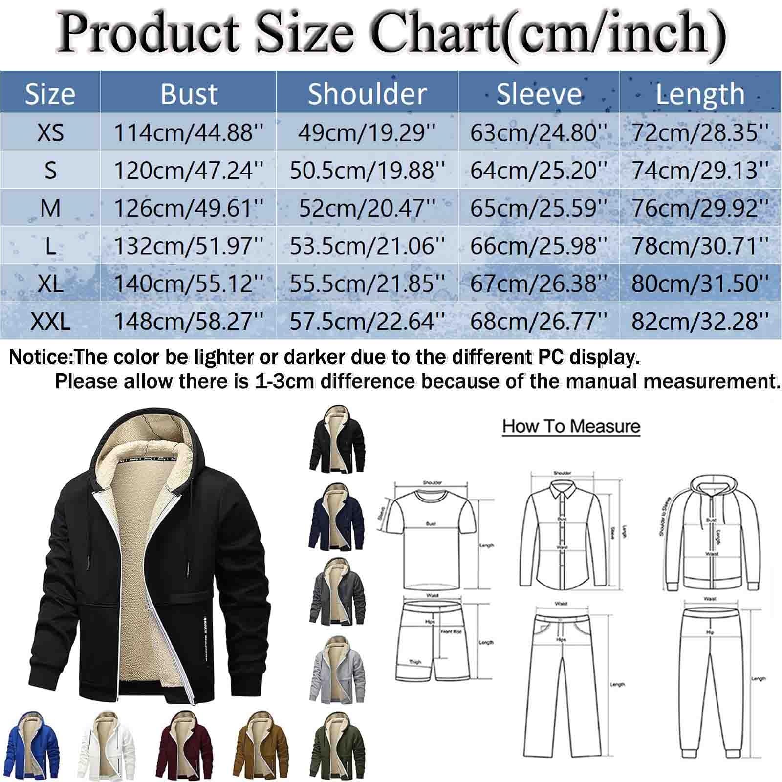 Veste de survêtement pour homme - Veste polaire chaude - Doublure chaude - Veste à capuche - Fermeture éclair - Sweat à capuche décontracté - Veste d'hiver en polaire - Veste épaisse et chaude