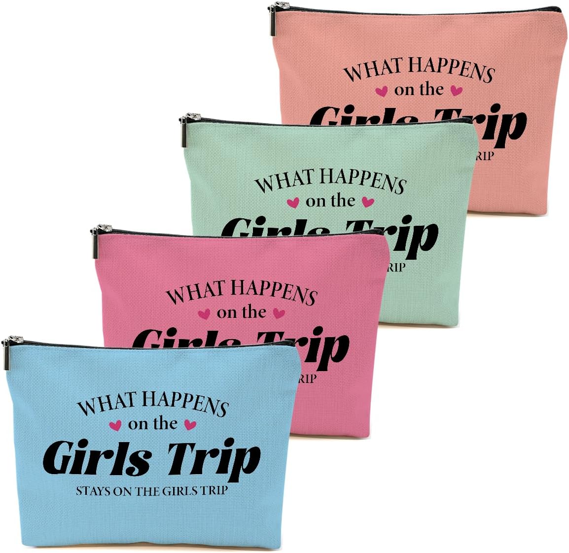 1 Pcs 3 Pcs 4 Pcs Makeup Bag, Girls Trip Gifts Favors Girls Weekend Gifts, Friendship Gifts for Women Bestie Bride