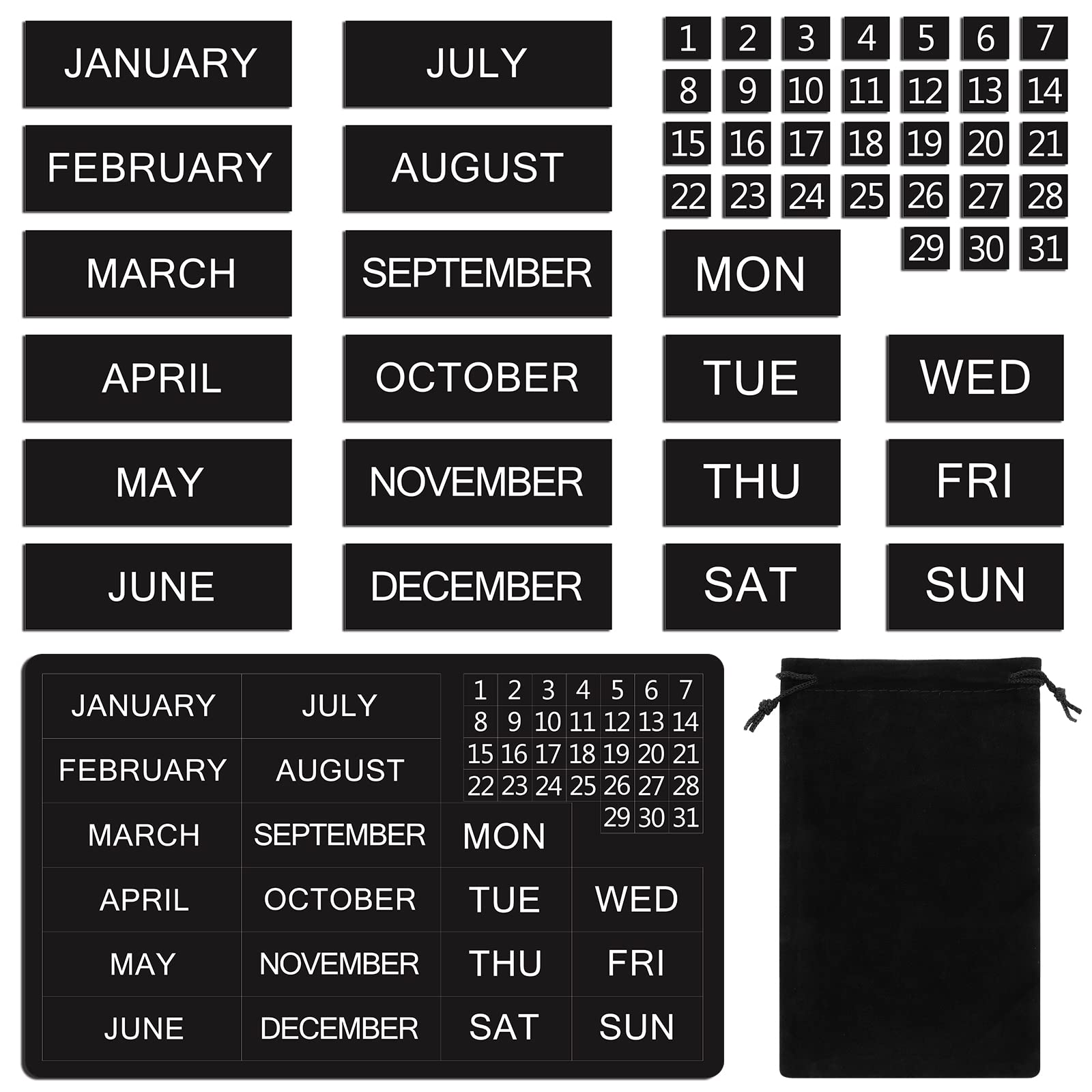 Amazon.com: 50 Pcs Calendar Magnet Numbers for Whiteboard and Refrigerator,  Magnetic Days of the Week and Months Magnetic Calendar Dates Indicators for  Office (10.4 x 6.7 Inch) : Office Products