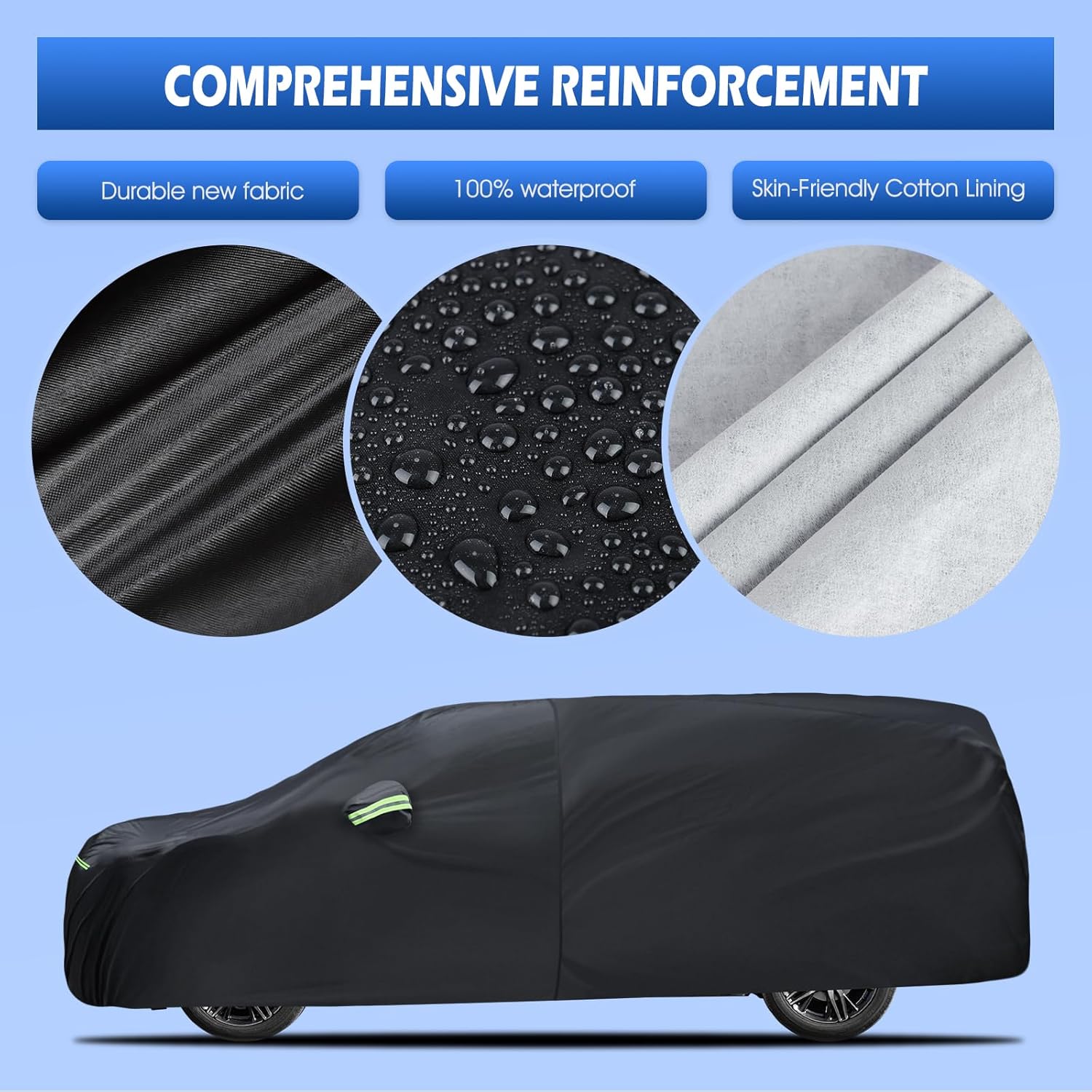 Car Cover Fit for Honda Odyssey Minivan 1999-2026, Migaven Waterproof Full Exterior Cover Sun Rain Protection with Door Zipper and Cotton Lining