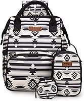 Vista 16 de Montana West Wrangler Callie - Mochila para pañales con funda para chupete, bolsa cruzada para botella y correas para cochecito de bebé, diseño