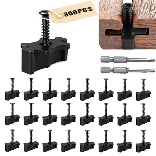 300Pcs Hidden Fasteners, Hidden Deck Fasteners for Composite Decking Boards,Lasiever