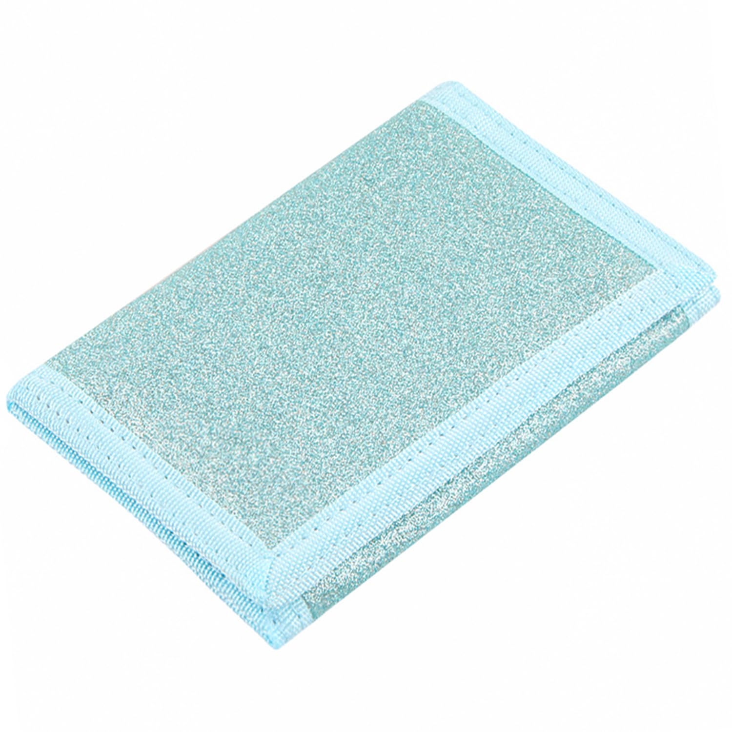 Kids Wallet for Boys Girls Teens Trifold, Canvas Toddler Wallet for Boys, Cute Zipper Wallets Youth with Coin Pocket Card Holders, Novelty Wallets for Childrens Birthday Gifts (Glitter Blue)