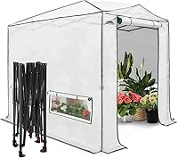 Vista 25 de EAGLE PEAK - Invernadero instantáneo emergente, para plantas de interior y exterior, con puertas con cremallera enrollables y ventanas laterales