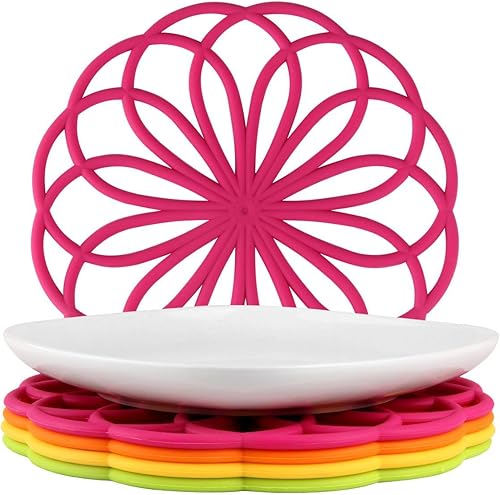 Miniatura 8 de MEFAN Salvamanteles de silicona - Alfombrilla de salvamanteles - Almohadillas calientes de cocina para ollasplatos calientes salvamanteles de tetera