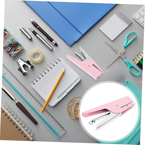 Miniatura 2 de Grapadora de mano para el hogar, grapadora portátil de mano, grapadora de mano de metal, grapadora estacionaria de oficina para escritorio,