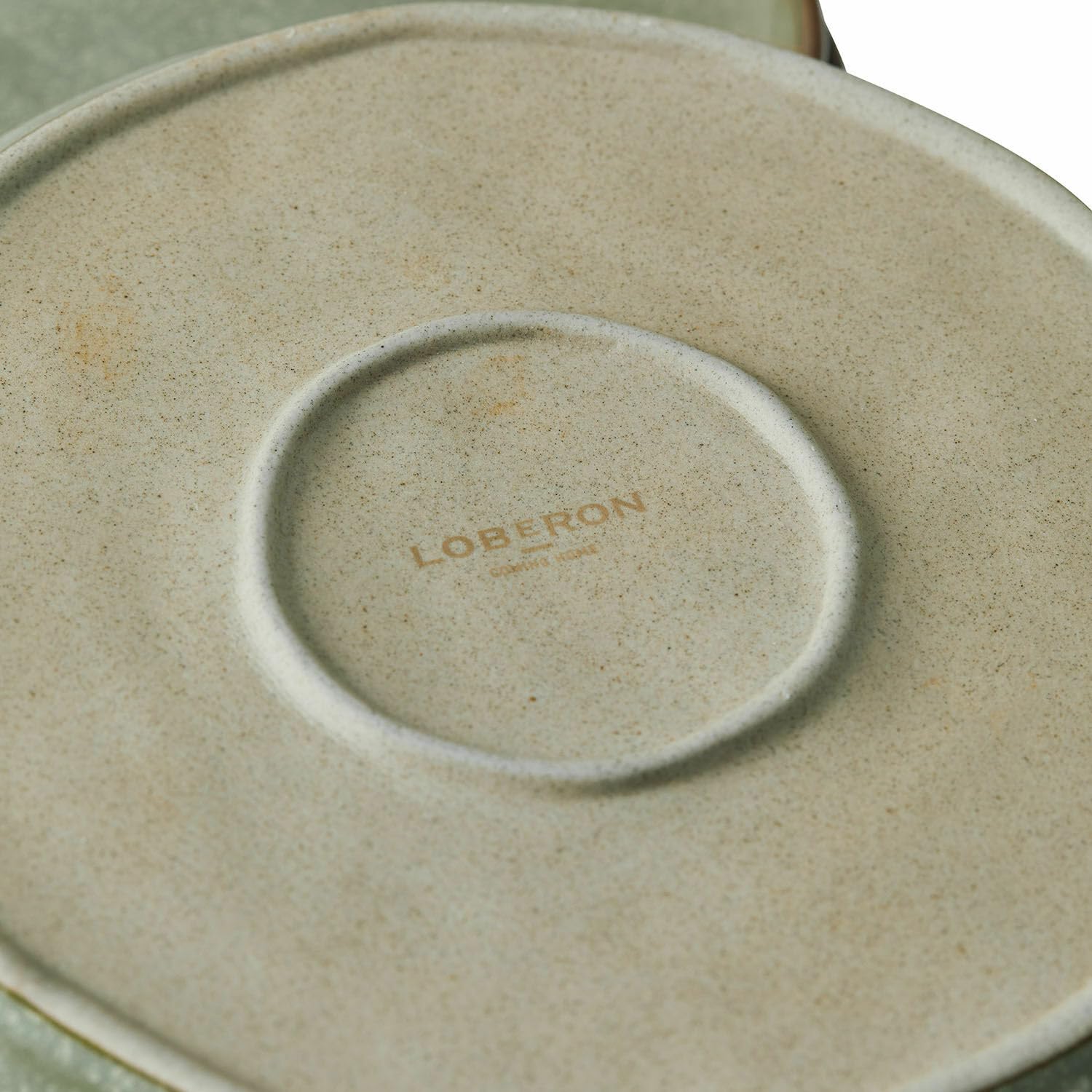 LOBERON Dessertteller 6er Set Biarré, türkis/braun