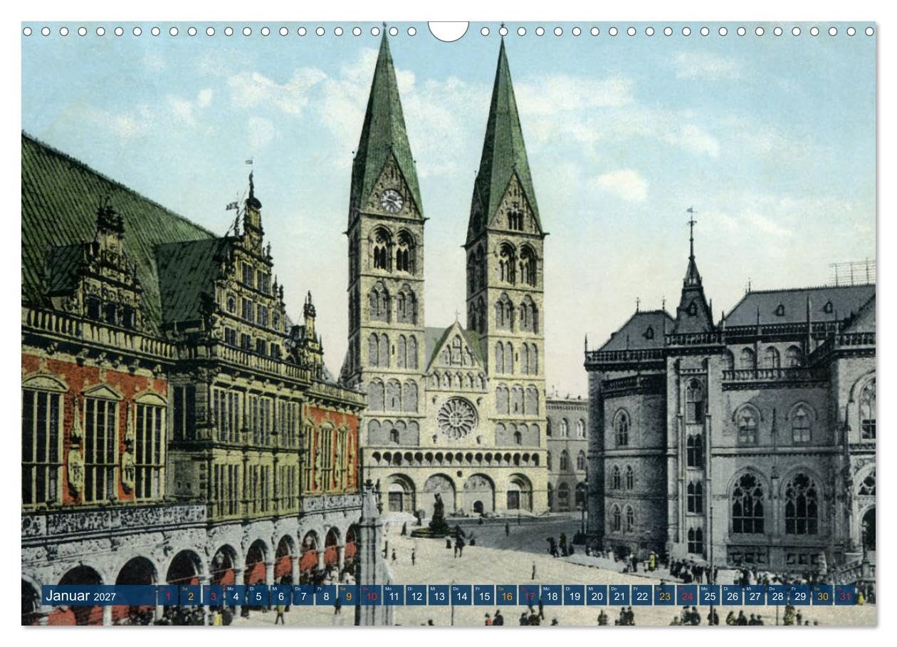 CALVENDO - Des Kaisers Zeit (Wandkalender 2027 DIN A3 quer), Monatskalender: Eine Zusammenstellung reprofotografisch bearbeiteter Ansichtskarten aus dem Deutschland der Kaiserzeit