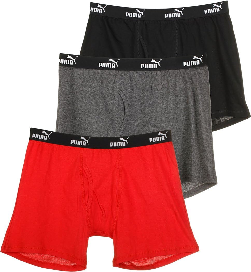 Puma VM3302-036 3pack Boxer Brief Gray / Red XL