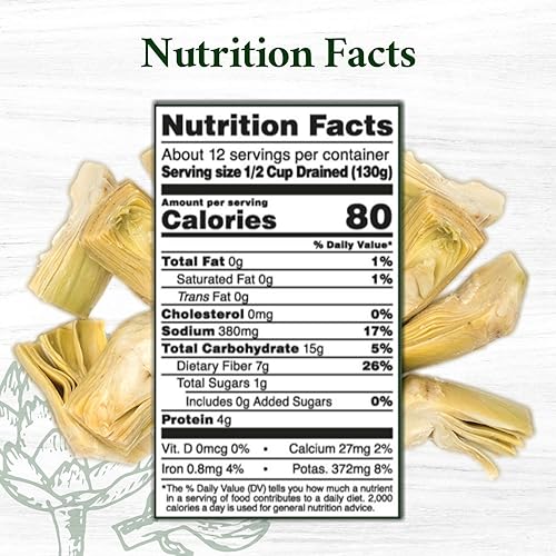 Miniatura 5 de Roland Foods Corazones de alcachofa en cuartos, lata de 5 libras y 8 onzas, paquete de 2