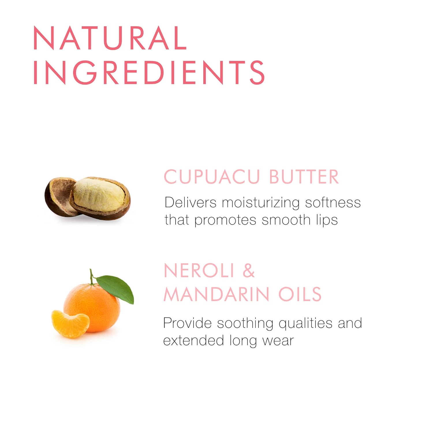 Beauty For Real Lip Cream + Color, Flash - Bright Pink - High-Pigment, Long-Wear, Moisturizing Formula - Cupuacu Butter, Organic Neroli & Mandarin Oil - With Mirror & LED Light - 0.15 fl oz