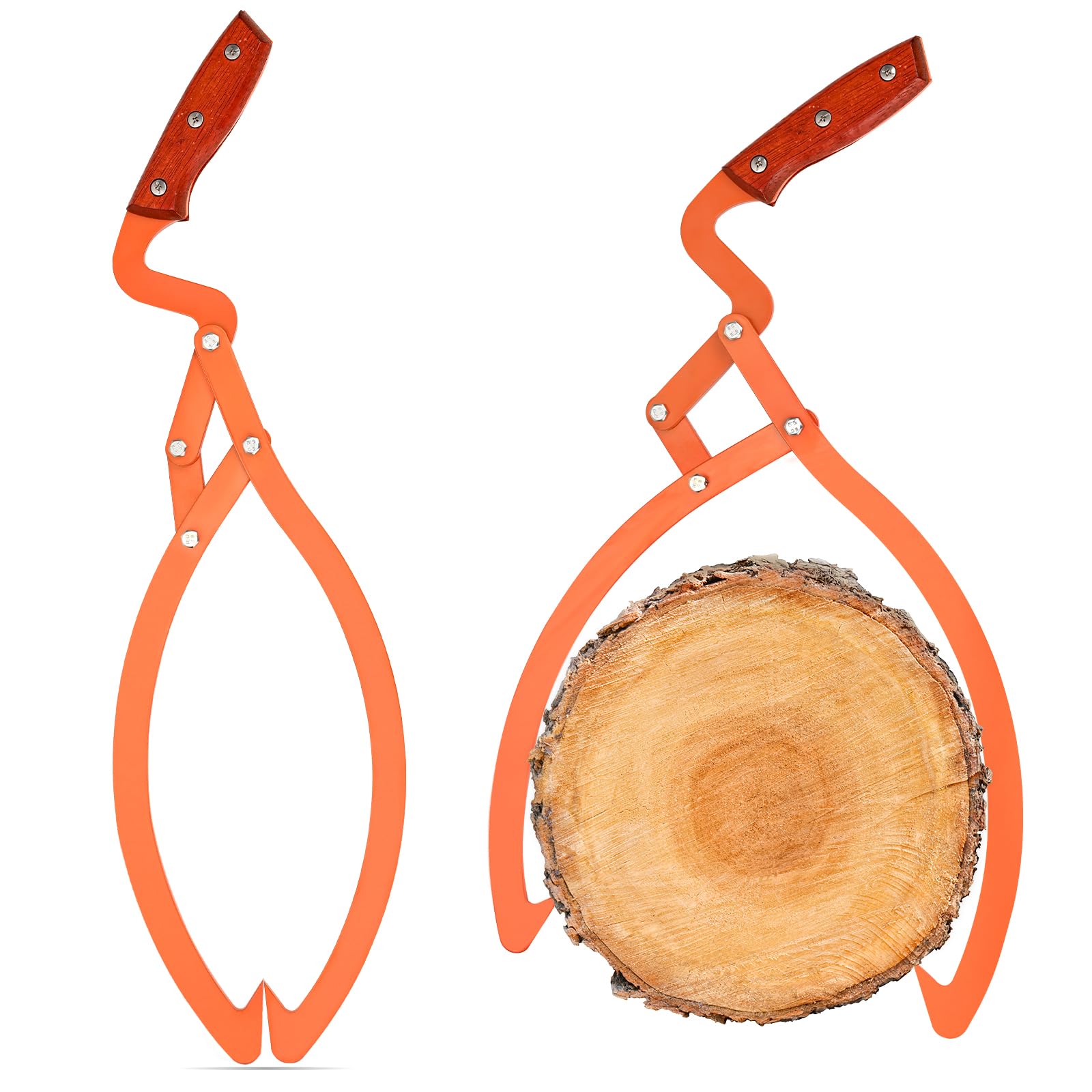 Log Tongs 13",Log Grabber, Log Lifter, Longging Tongs Loads Up to 330 Lbs, Anti Slip Log Lifting Hook for Handling Dragging Carrying Tool