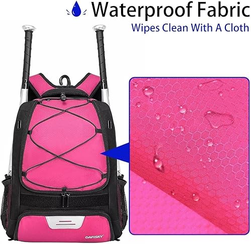 Miniatura 7 de Mochila para Bolsón de Béisbol y Sóftbol - Mochila para Equipo de Bate de Béisbol, Sóftbol y Bola T para Jóvenes y Adultos con Soportes para Casco y