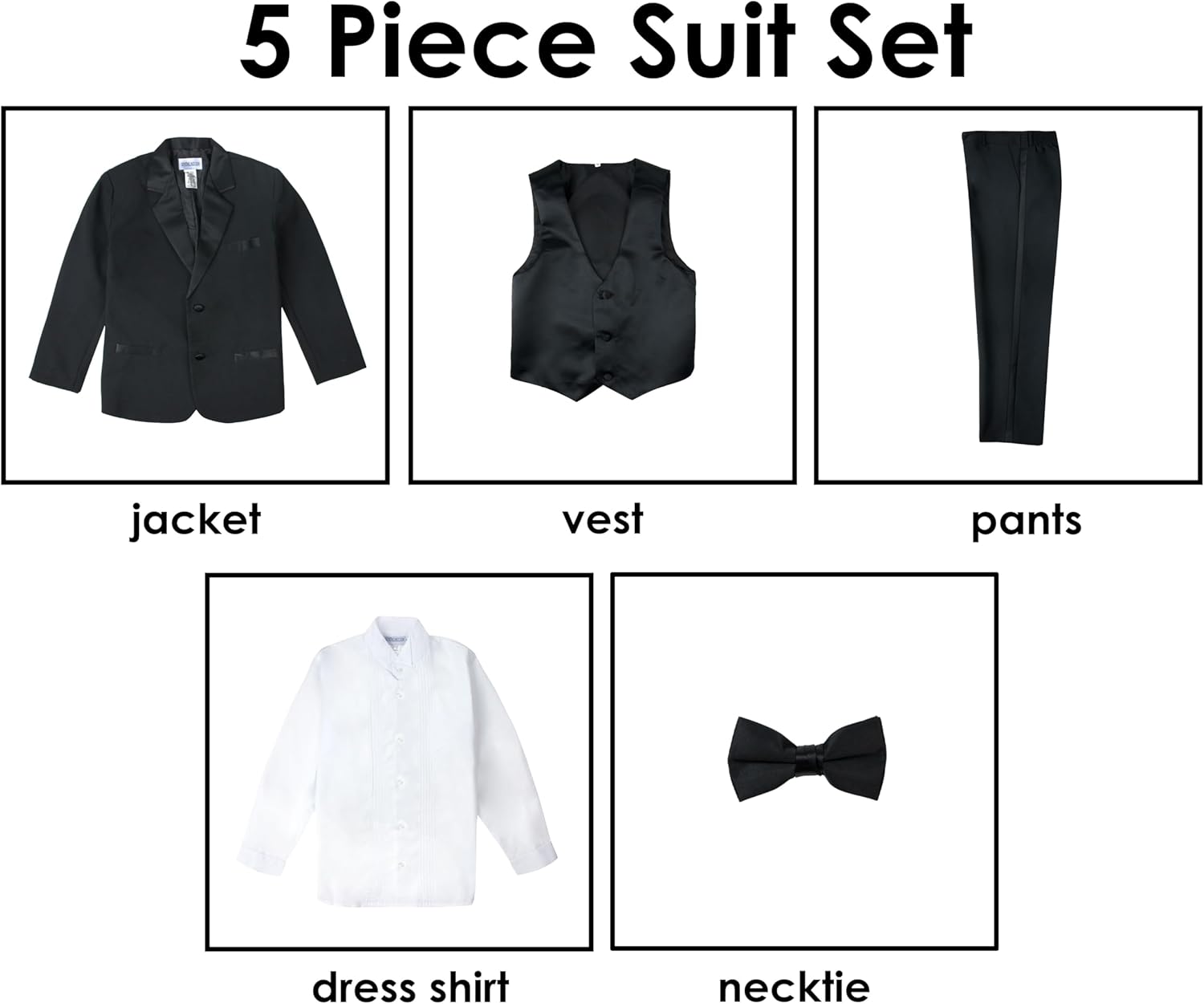 Spring Notion Boys' Classic Fit Tuxedo Set, No Tail - Image 4