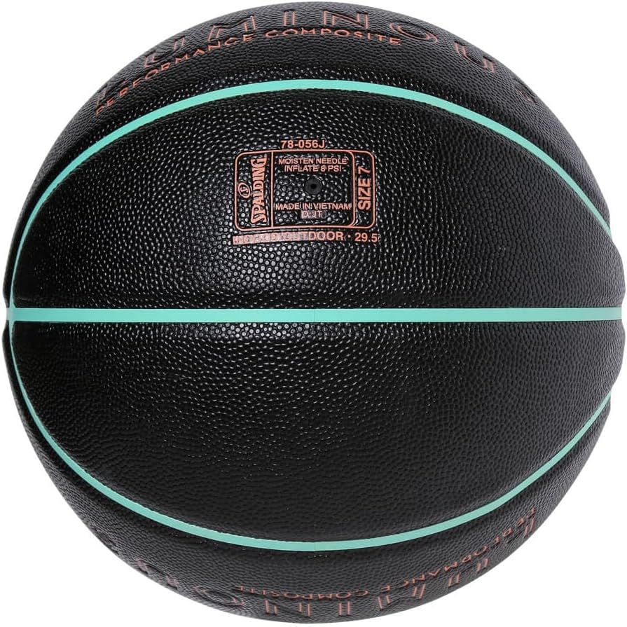 Spalding 78-054J Basketball Luminous Composite Black x Salmon x Mint No. 6 Ball