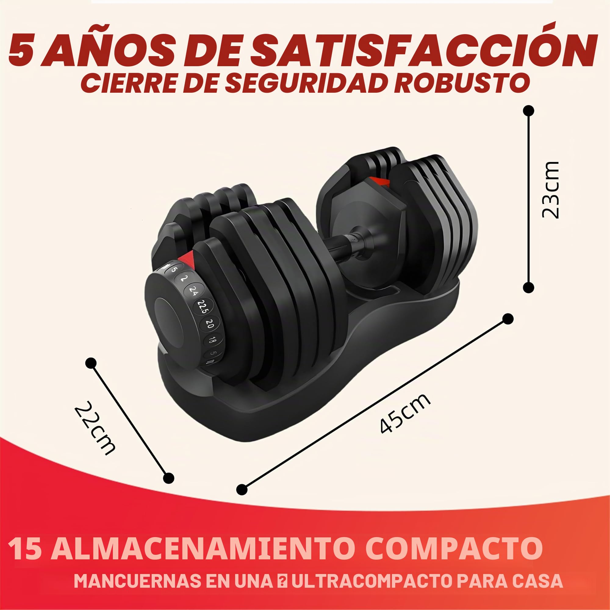 HAKENO Juego de mancuernas ajustables 15 en 1 de 24 kg y 40 kg que ahorran espacio, entrenamiento de fuerza y entrenamiento en casa, pesas variables que ahorran espacio (12/24/40 kg)