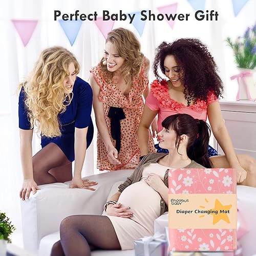 Miniatura 6 de PHOEBUS BABY Cambiador portátil  Cambiador de pañales compacto impermeable  Estación de cambio de viaje plegable y ligera, regalos de ducha para