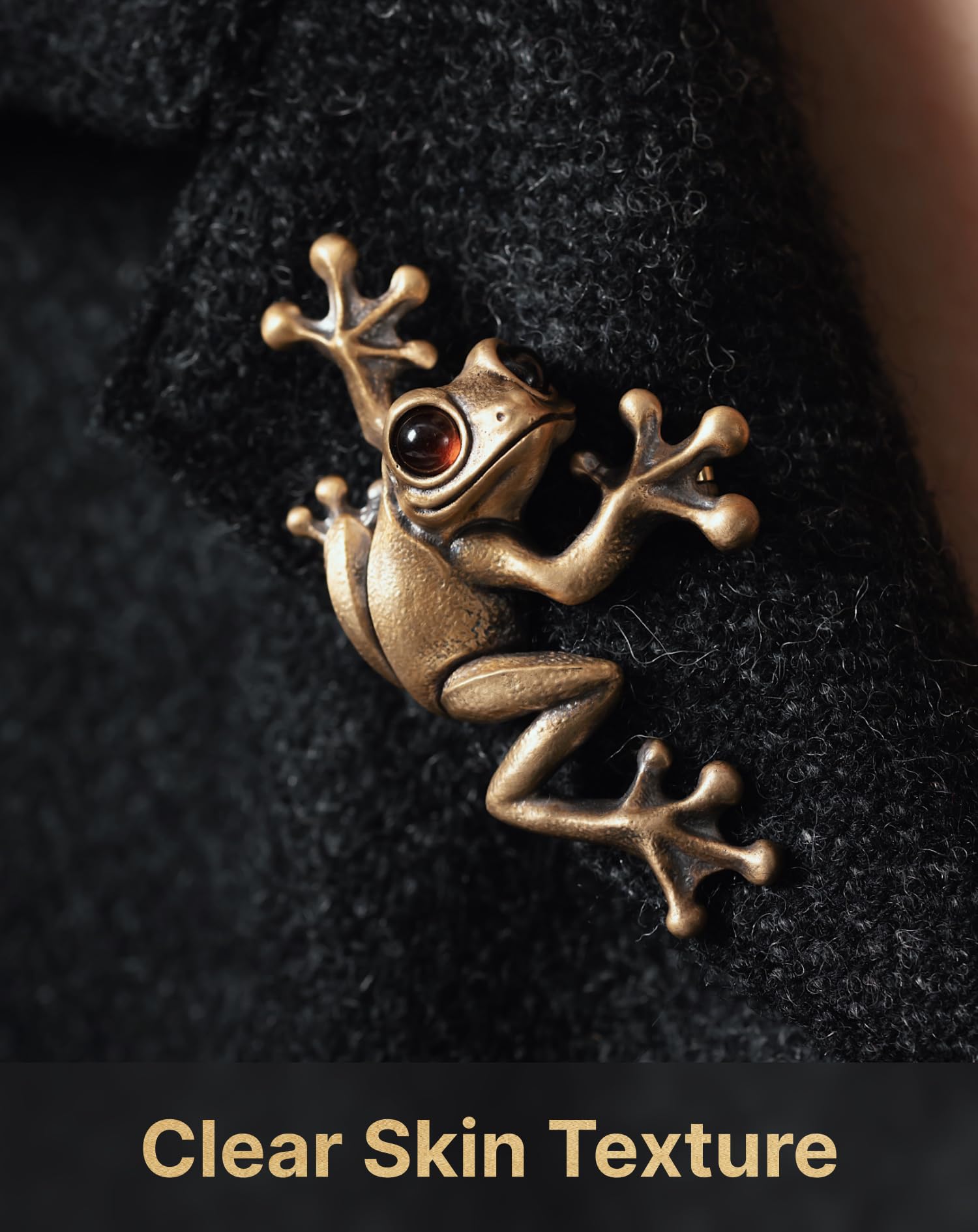 COPPERTIST.WU Baum Frosch Brosche Tier Schal Pin Rucksack Schal Shirt Hut Dekorative Schmuck Geschenk für Frauen Männer