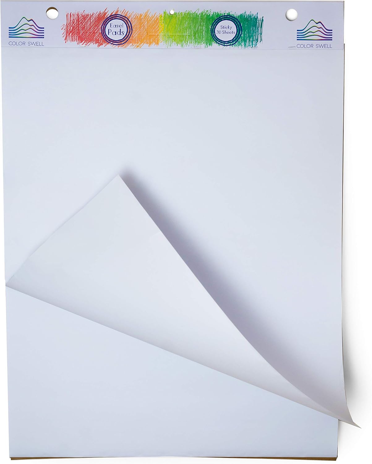 Color Swell 6パック 30シート 各粘着イーゼルパッド + 洗えるマーカーのボーナスパック オフィス、教室、グループ、プレゼンテーション、会議、ブレーンストー Color Swell 6パック 30シート 各粘着イーゼルパッド + 洗えるマーカー