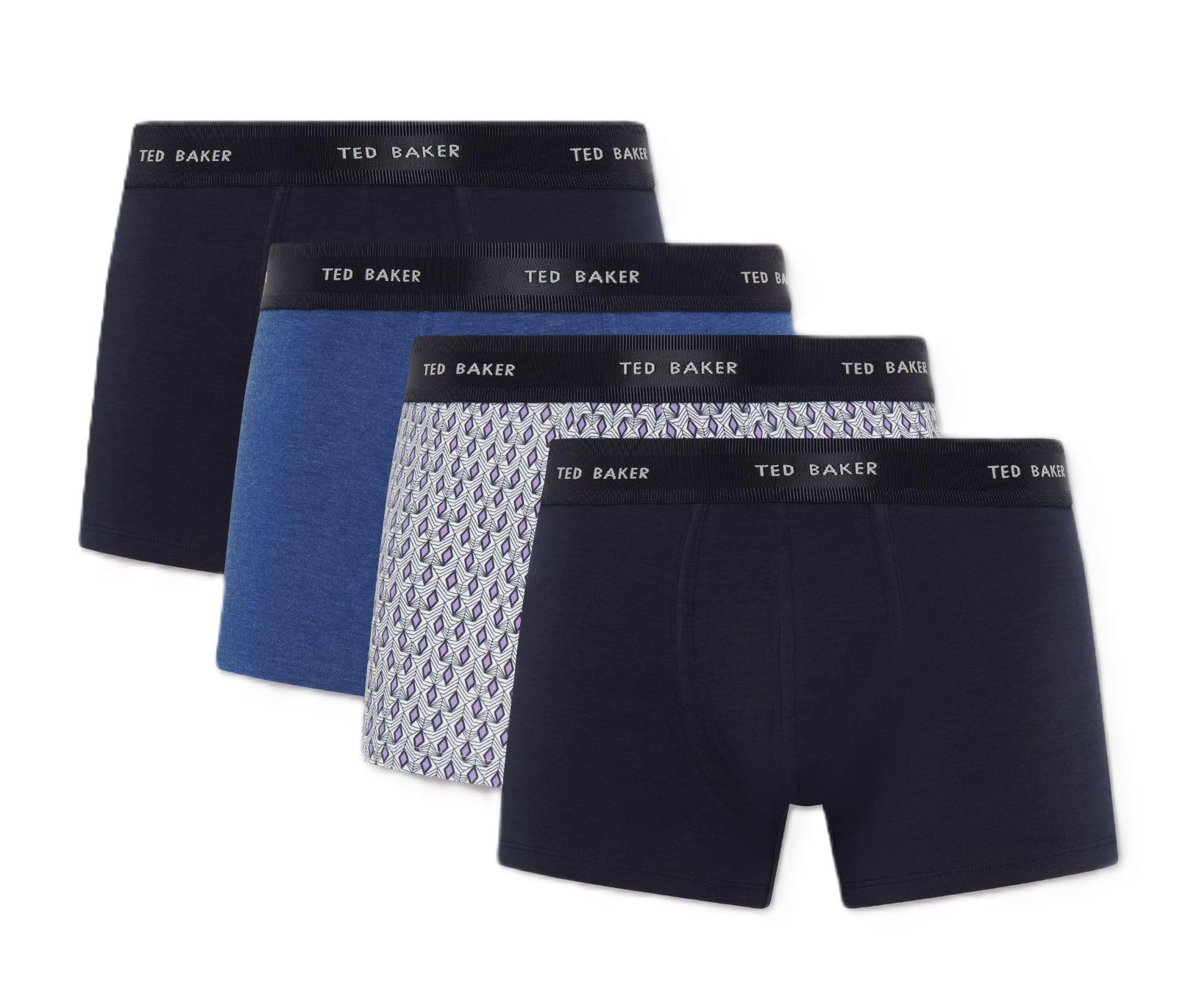 Ted Baker Men's 4 Pack Trunk - Navy/ - Large