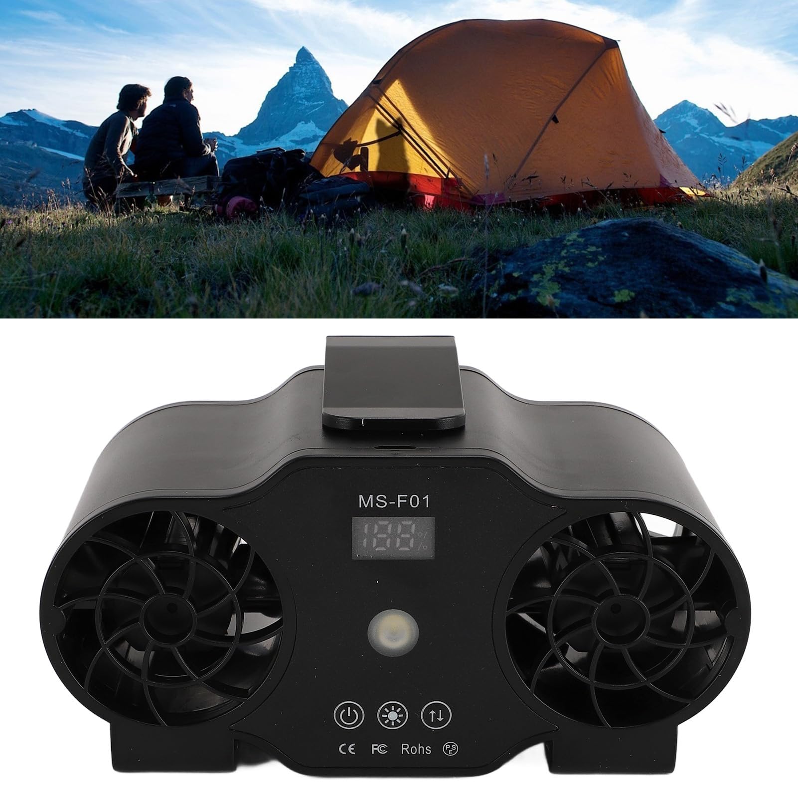 Ventilador de Cintura con Flujo de Aire Potente y 4 Velocidades