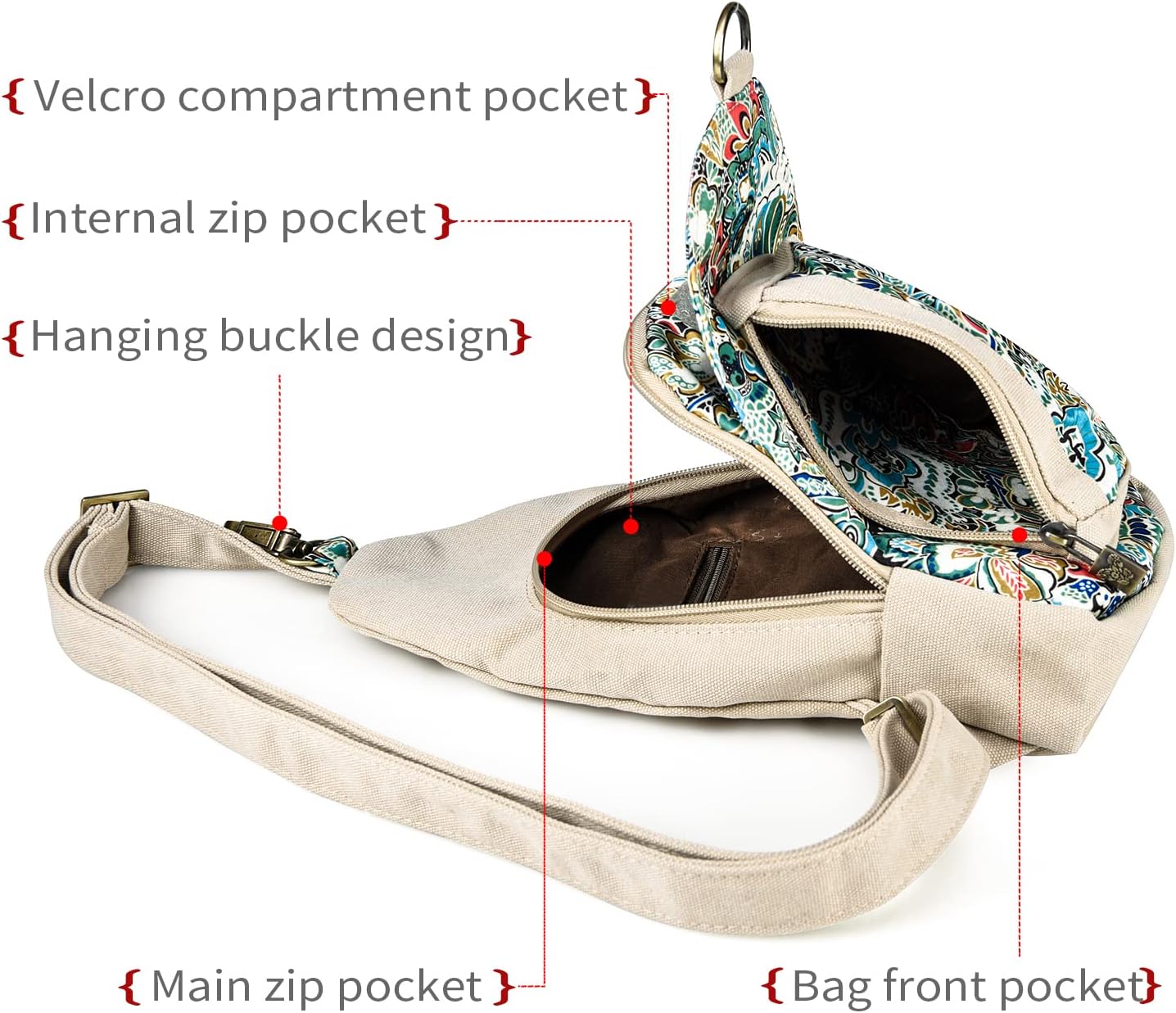 Black Butterfly Canvas Chest Bag, Small Chest Pack, Crossbody Bag for Travel, Inclined Shoulder Bag - Image 5