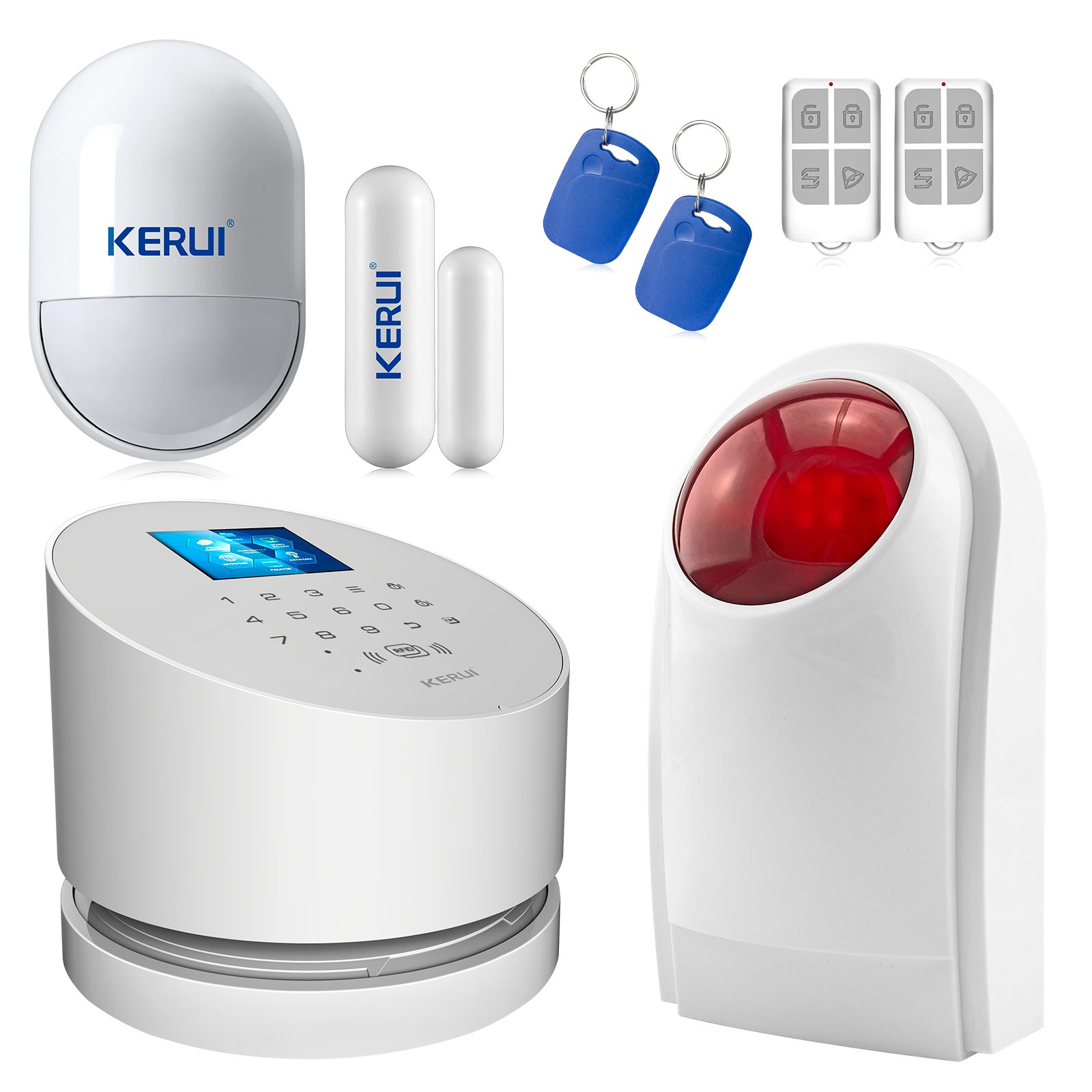 Buy KERUI WiFi Alarm System,W2 GSM Landline PSTN Wireless Home Security