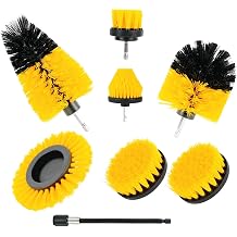 Hniuyun 8-Piece Drill Brush Attachment Set with Extension Handle, Power Scrubber Kit for Deep Cleaning - Bathroom, Kitchen, Tile Grout, Floors, Bathtub, and Car Interiors