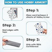 Vista 6 de Hobby Armor - Paquete de 100 protectores de envío de tarjetas coleccionables graduadas, 4 x 6 pulgadas con esquinas redondeadas, protector