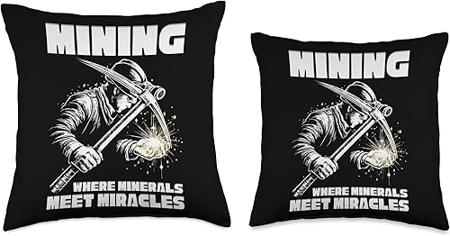 Miniatura 3 de Exploring Nature's Enchanted Treasures Minerals Meet Miracles Mining Throw Pillow, 18x18, Multicolor