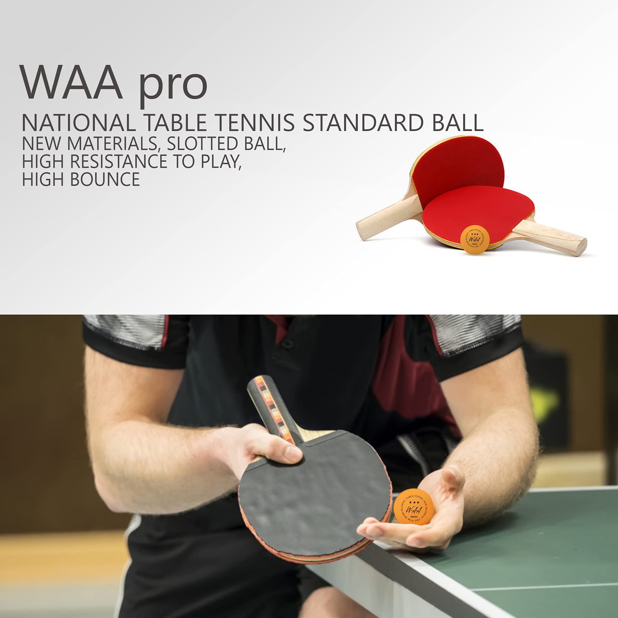 DHS DJ40+ WTT 3-Star Table Tennis Balls – 5 Packs (30 Balls) – Professional ABS Plastic Ping Pong