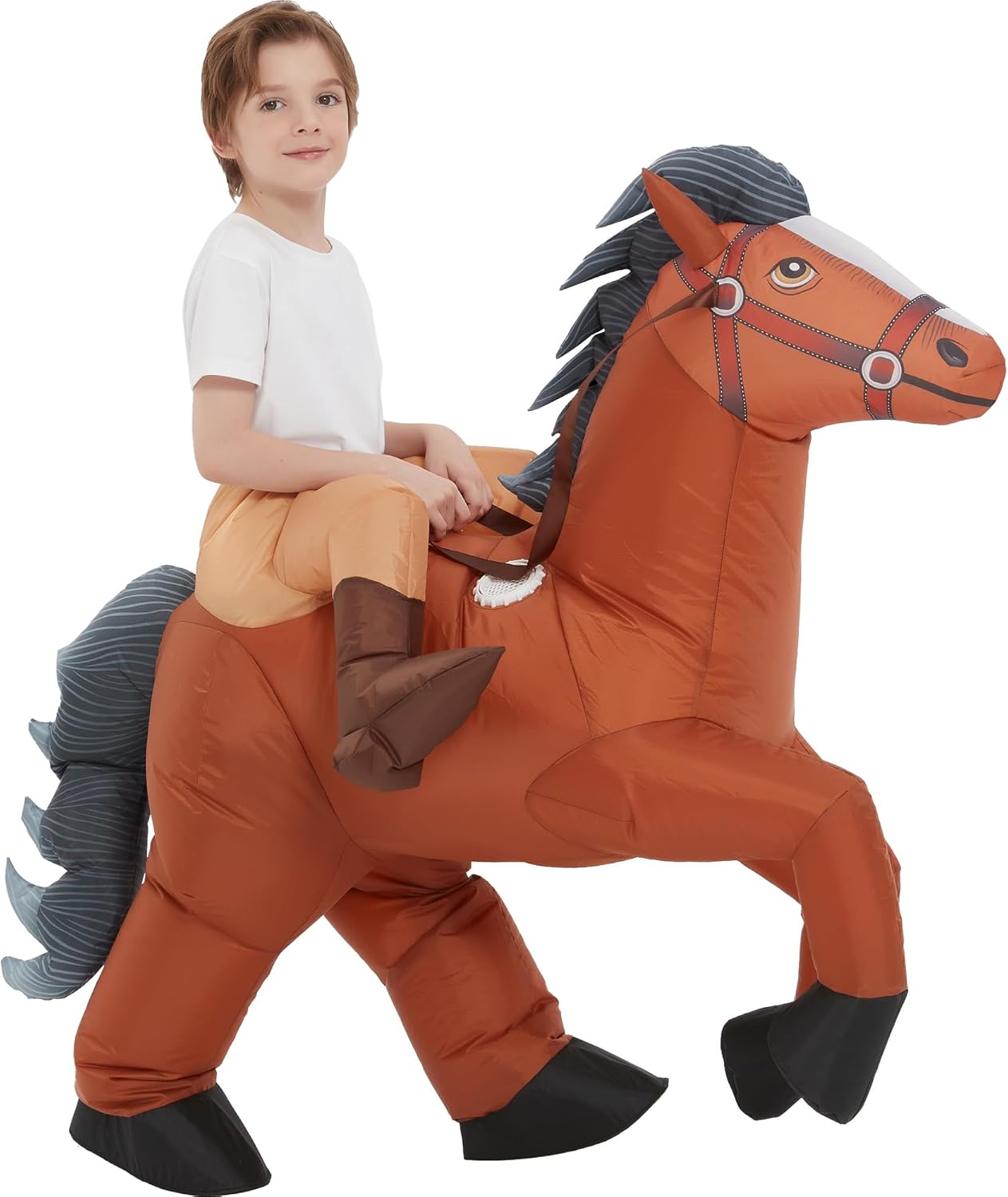 One Casa Inflatable Costumes for Kids,Blow Up Horse Suit,Ride On Halloween Costumes for Boys Girls