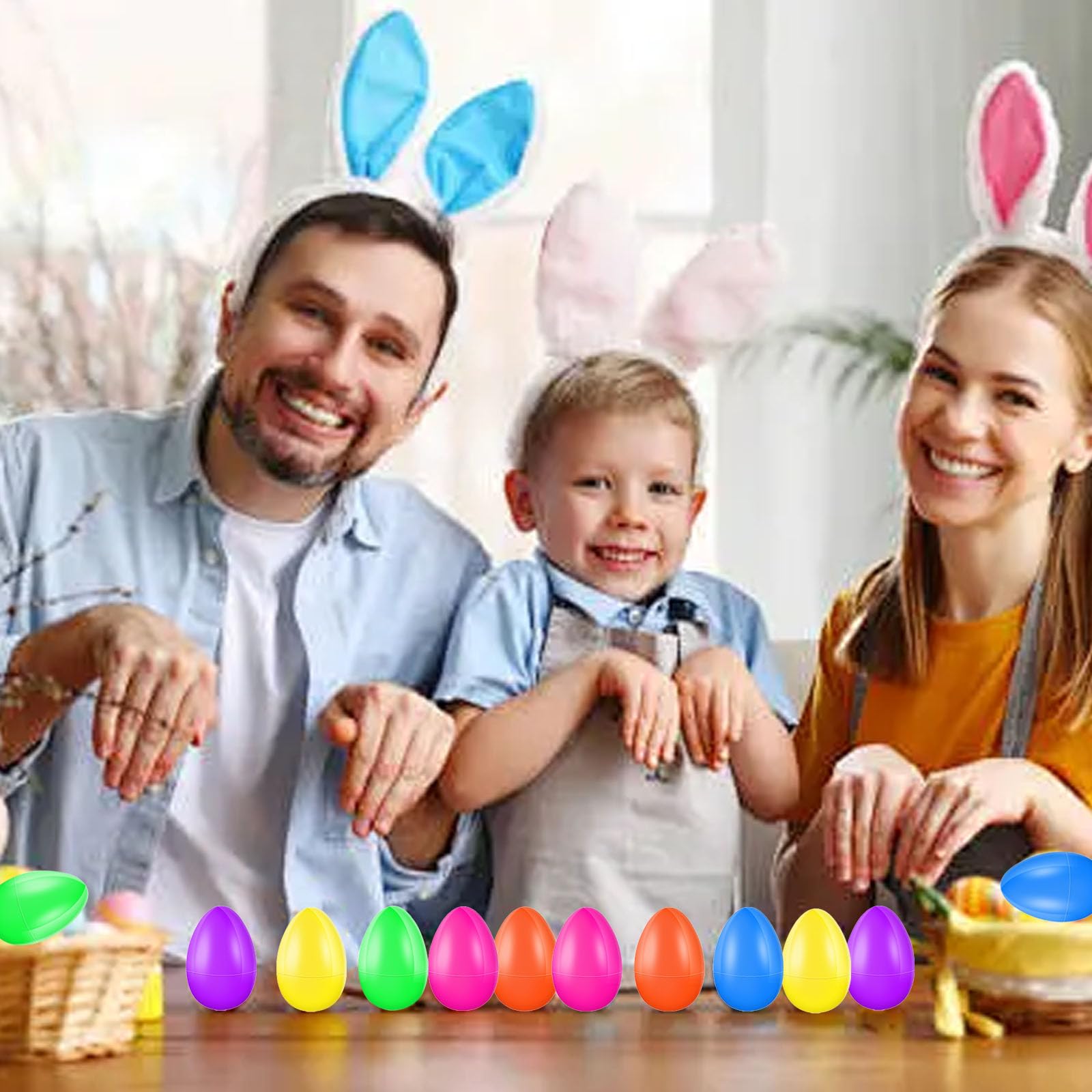 Huevos de Pascua Multicolor 12 Piezas, Easter Egg para Rellenar y Decoración