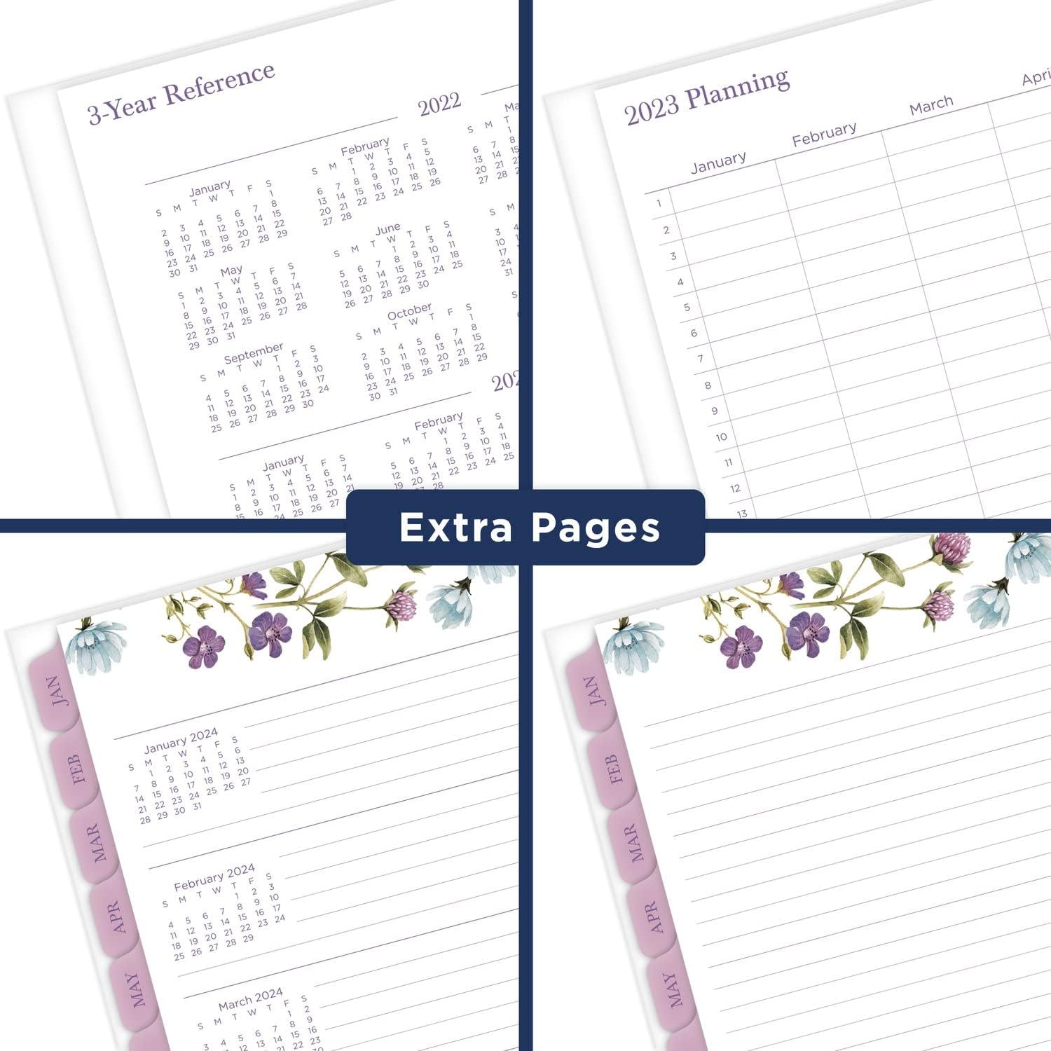 2023 Weekly & Monthly Planner by Cambridge, 8-1/2" x 11", Large, Summer Garden (1638-905) : Office Products