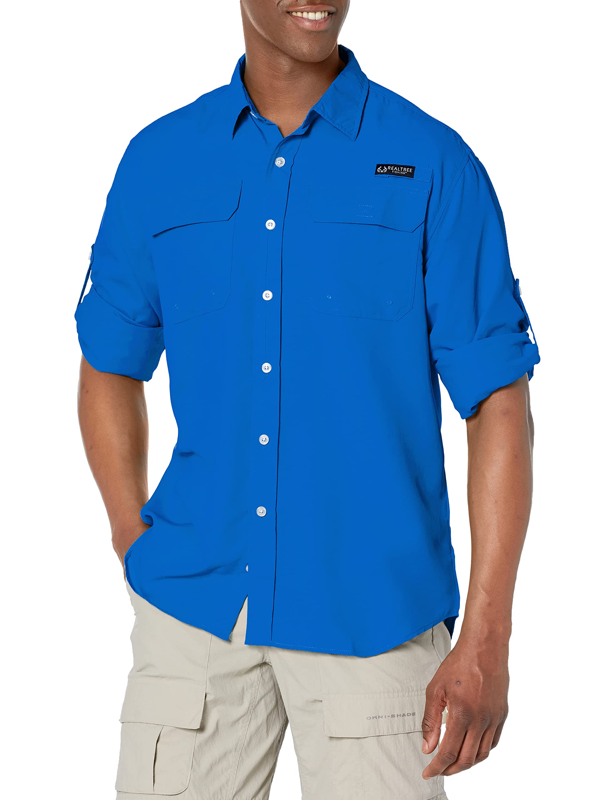 Chemise Realtree adulte XL bleu léger poisson manches longues