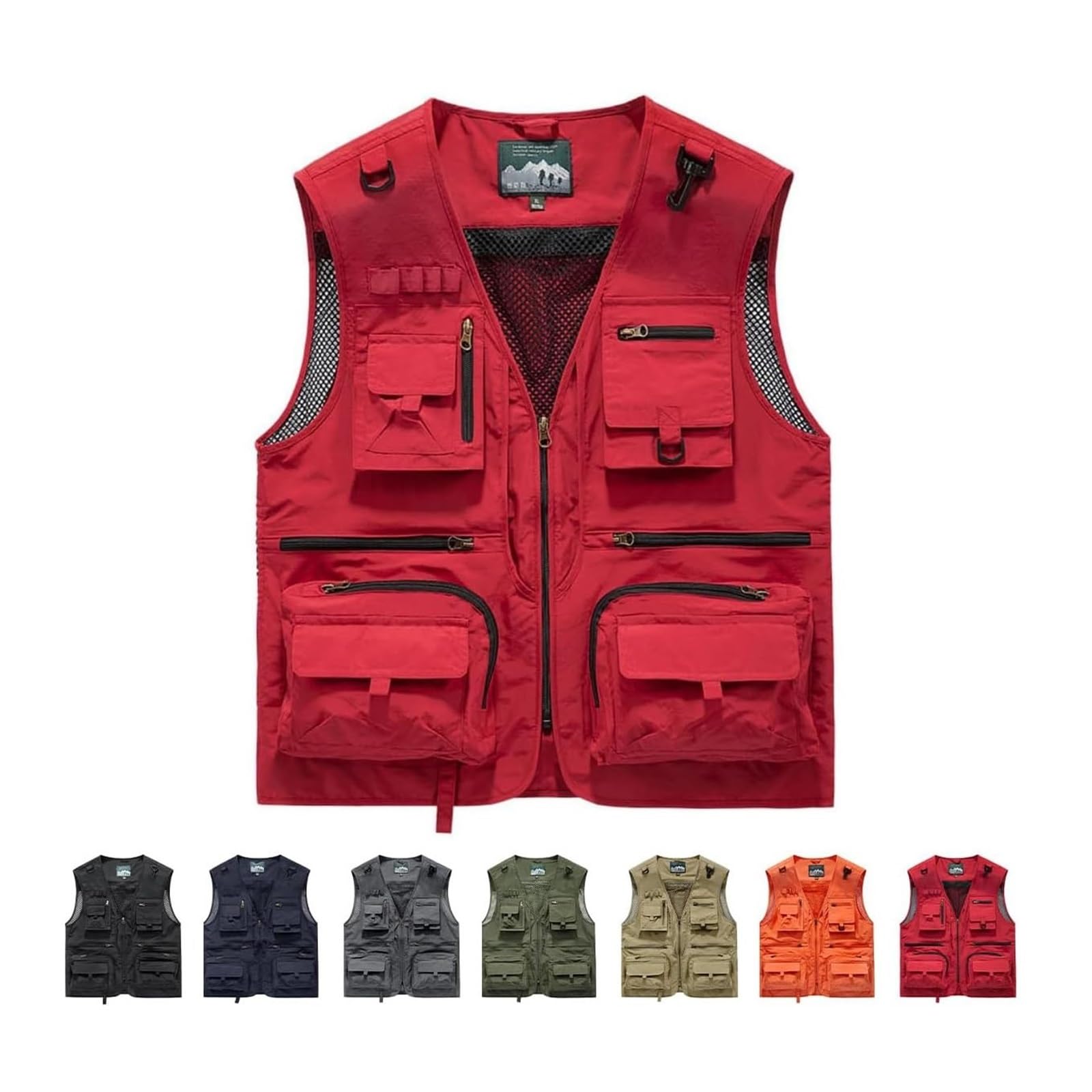 CLSQLXYJZC Gilet Multitasche In Rete Traspirante Da Uomo, Gilet Multitasche In Rete Traspirante Per Esterni Lavoro Fotografia Viaggi Escursionismo, Senza Maniche Con Scollo V Lavoro Campeggio