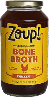 Chicken Bone Broth by Zoup! Keto-Friendly, Gluten Free, Non-GMO - Great for Stock, Bouillon, Soup Base or in Gravy - 1-Pack (32 oz)