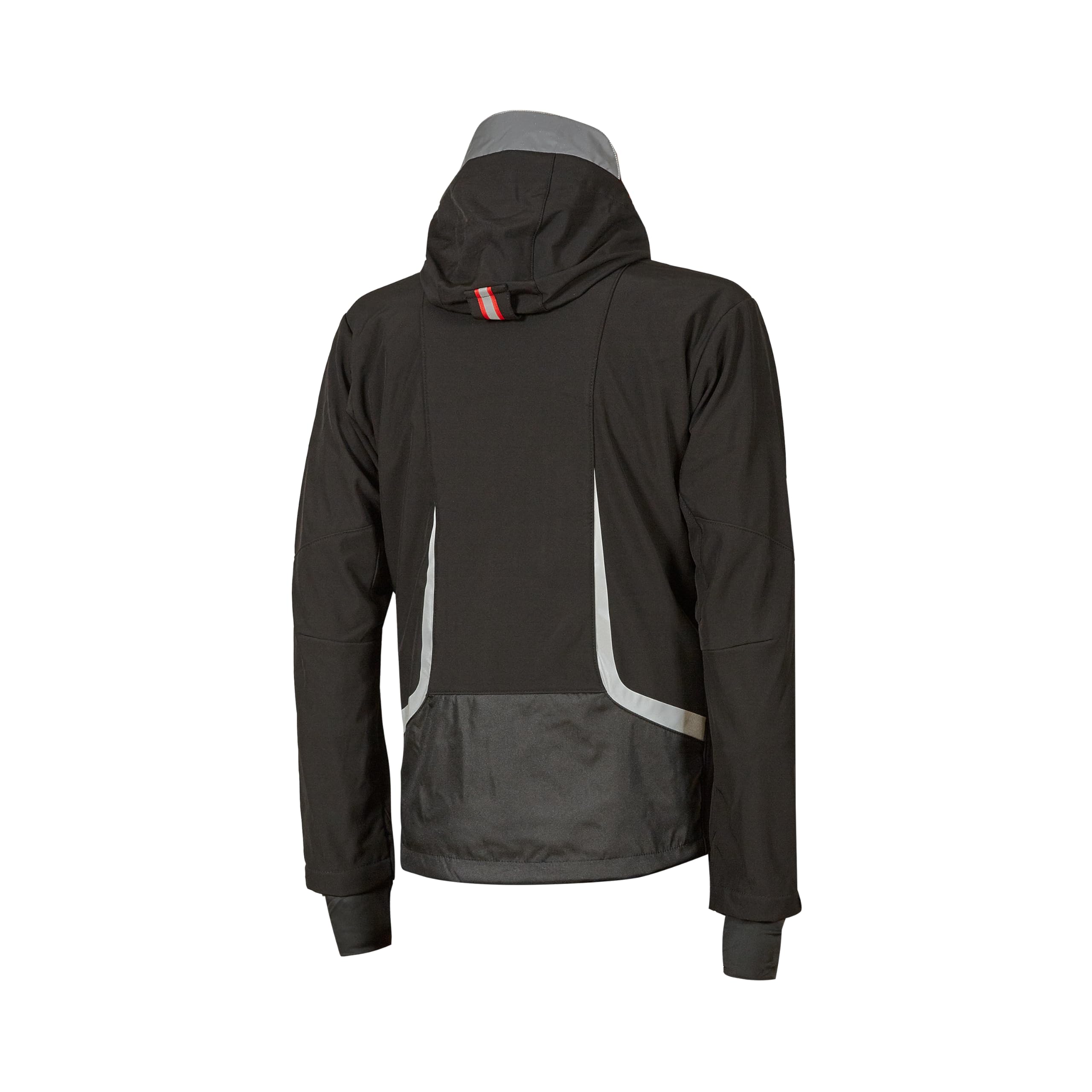 U-Power Workwear Quick, giacca da lavoro impermeabile e antivento, giacca elasticizzata Soft Shell a maniche lunghe, zip intera, con cappuccio