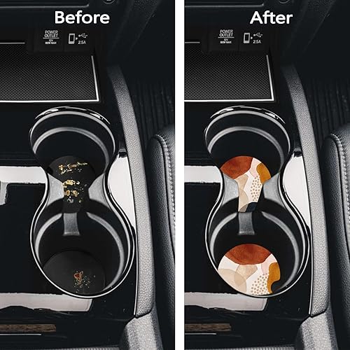 Miniatura 6 de Posavasos de automóvil para portavasos de automóvil, paquete de 2 posavasos antideslizantes universales de goma para mujeres y hombres, accesorios