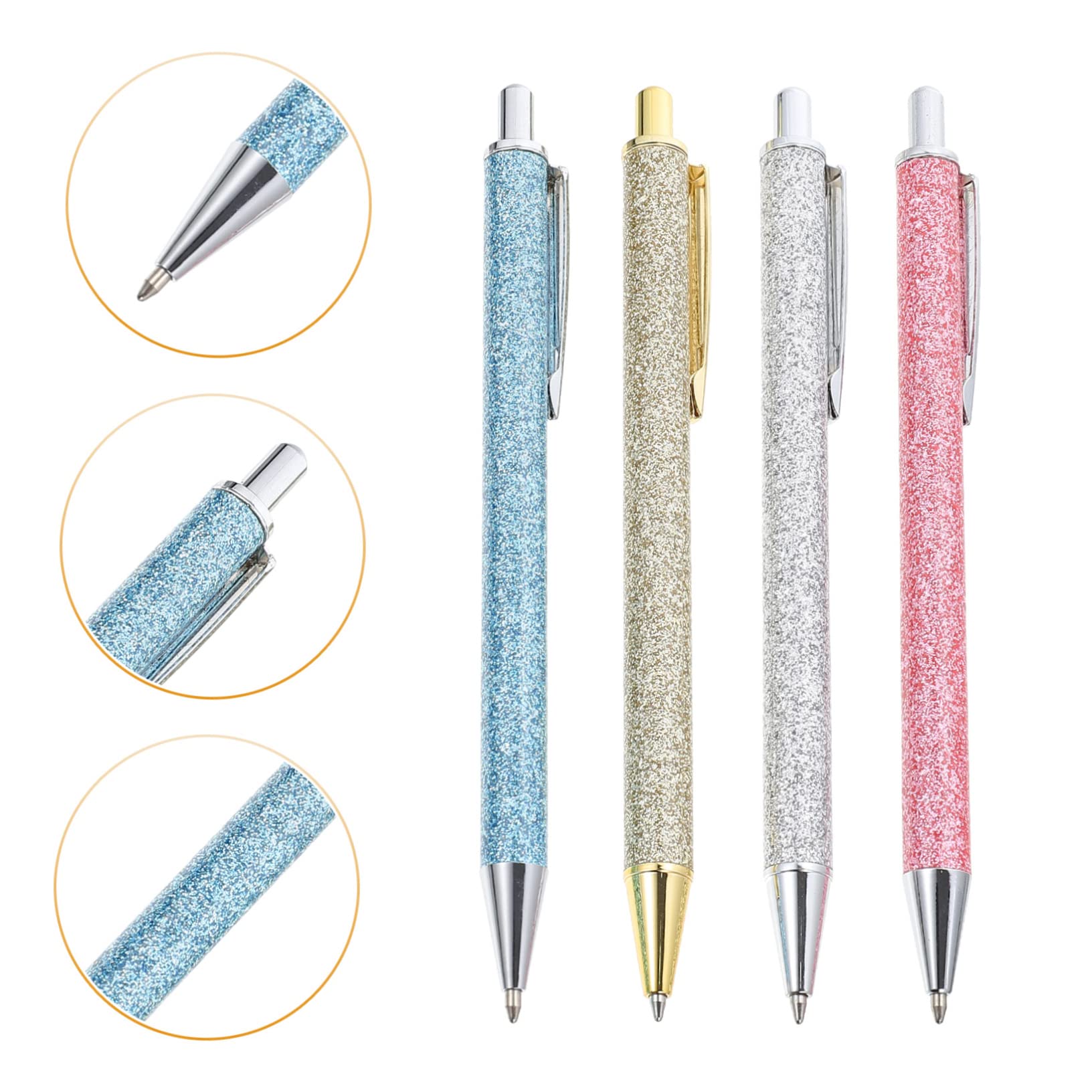 ABOOFAN 12pièces Stylo Publicitaire Métallique à Bouton-poussoir De Stylos Rétractables Multi-usages Fourniture De Bureau Et Pour Étudiants Et Professionnels