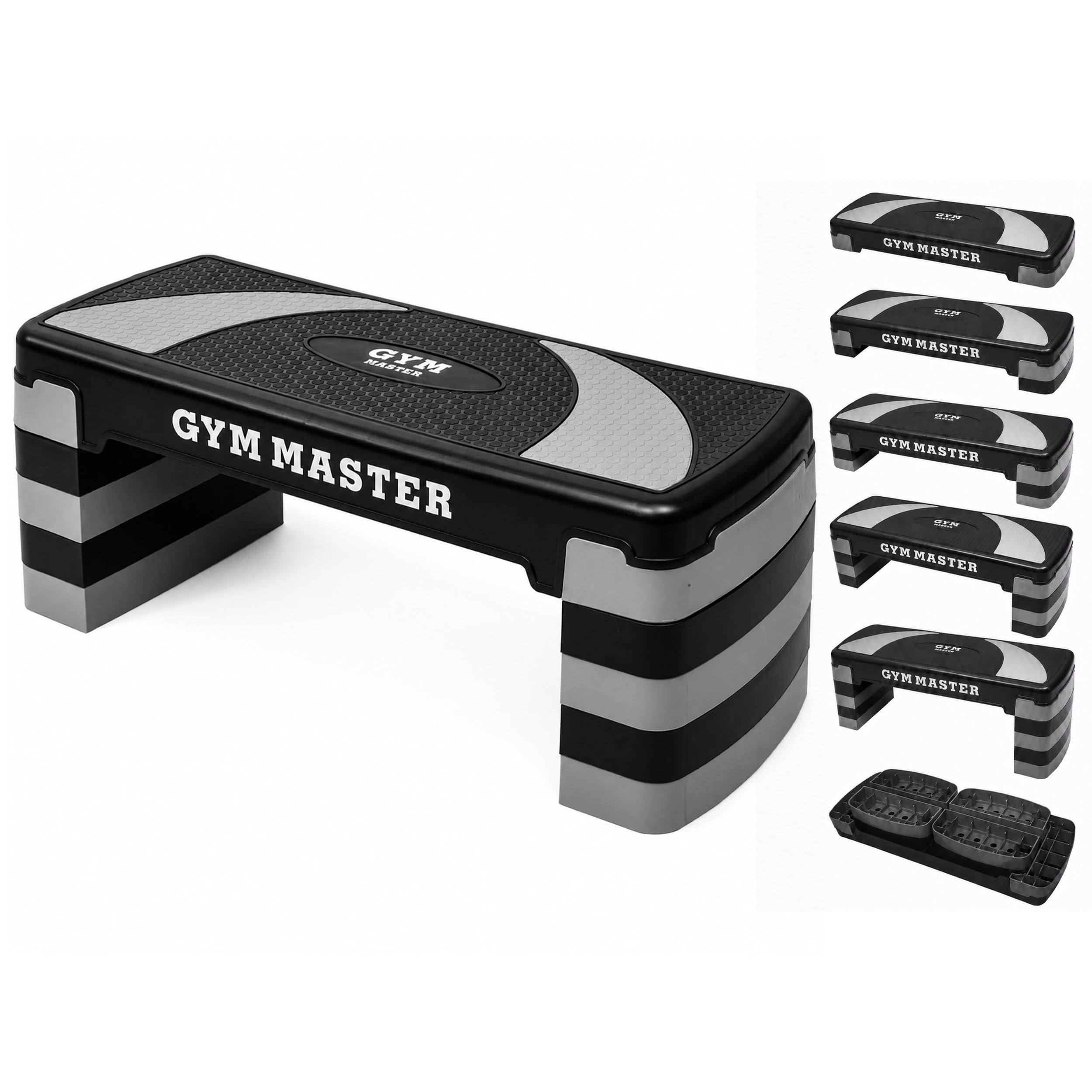 GYM MASTER Adjustable Aerobic Step Platform with 5 Height Settings
