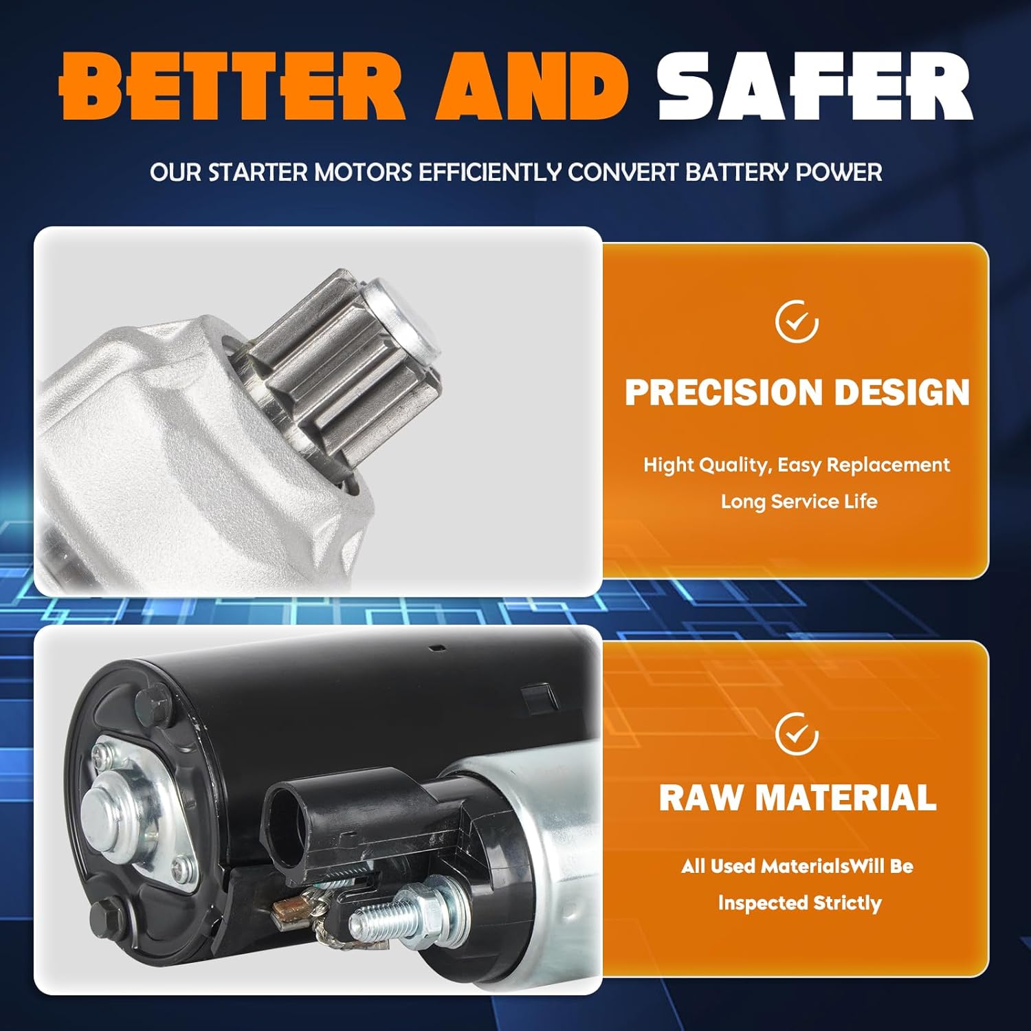 New Starter (Automatic Transmission) Fit for Volkswagen for Beetle 2.5L 06-14 for Jetta 05-14 for Rabbit 06-09 for Golf 10-14 for Passat 12-14 Fit for Audi TT 2012 2013 for 17969