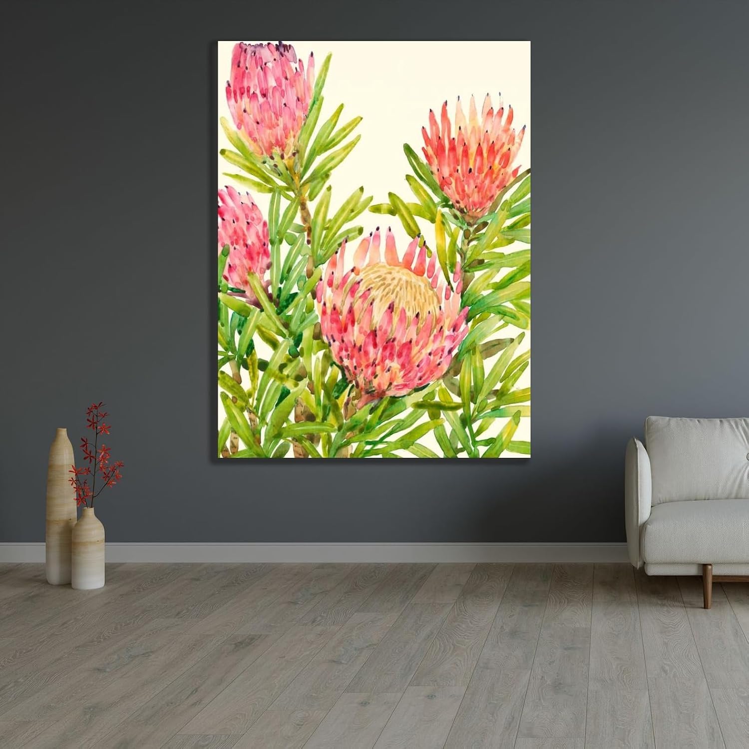 ArtDirect Watercolor Tropical Flowers II Unframed Art Print Giclee Poster by OToole, Tim - Ready for Framing with Customization Sizes 8x10, 11x14, 15x20, 24x32, 36x48, and 45x60 Inches