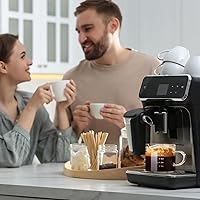 Vista 2 de Mfacoy Paquete de 2 tazas medidoras, tazas de espresso de 2.5 fl oz con asa, vasos de chupito de espresso con boca en forma de V, accesorios