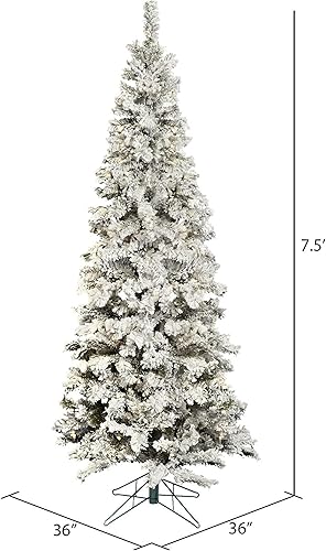 Miniatura 5 de Vickerman Pacific, árbol de navidad artificial flocado (45 pies) con 150 luces transparentes