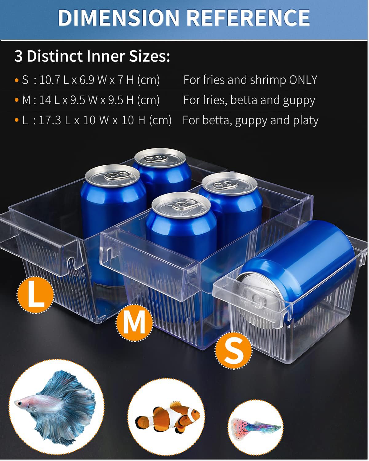 Pawfly Acquario Box per Allevamento Pesci Incubatrice Acrilica Serbatoio con Ventose Medio Box di Isolamento per Avannotti Gamberetti Betta e Guppy