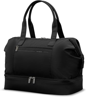 Samsonite Better Than Basics Weekender Duffle – Drop Bottom Travel Bag with 14” Laptop Compartment, SmartSleeve™ Trolley S...