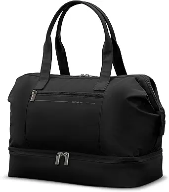 Samsonite Better Than Basics Weekender Duffle – Drop Bottom Travel Bag with 14” Laptop Compartment, SmartSleeve™