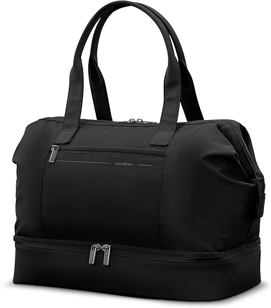 Samsonite Better Than Basics Weekender Duffle – Drop Bottom Travel Bag with 14” Laptop Compartment, SmartSleeve™